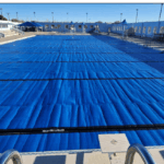 Olympic size pool with pool cover